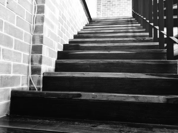 Закрытие Деревянной Лестницы — стоковое фото