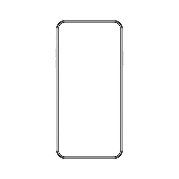 Mock Smartphone Κενή Οθόνη Λευκό Φόντο Χώρο Για Σχέδιό Σας — Φωτογραφία Αρχείου