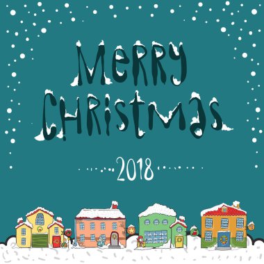 Neşeli Noel 2018 kartı