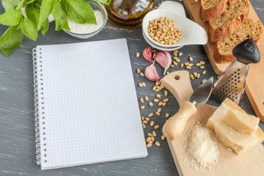 pesto sos için malzemeler