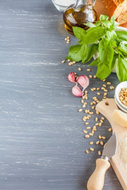 pesto sos için malzemeler