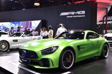 Nonthaburi, Tayland - 30 Mart 2018: Yeni Mercedes-Amg Bangkok Motor Show'da 2018