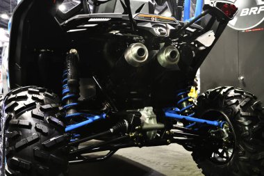 Nonthaburi, Tayland - 6 Nisan 2018: Arka yan Can-am Maverick Xds çalışma derin Bangkok Uluslararası Motor Show 2018 gösterdi her arazi türü üzerine inşa.