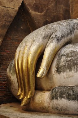 Buda heykeli el, Sukhothai, Thailand