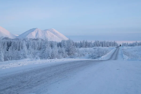 Ust Nera Distrito Oymyakonsky República Sakha Rusia Enero 2020 Paisaje — Foto de Stock
