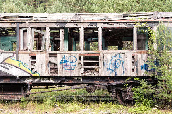 Staré železniční auto — Stock fotografie