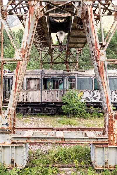 Gamla tåg bil — Stockfoto