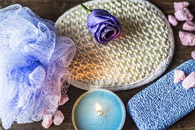 Spa tedavisi kompozisyon - mavi