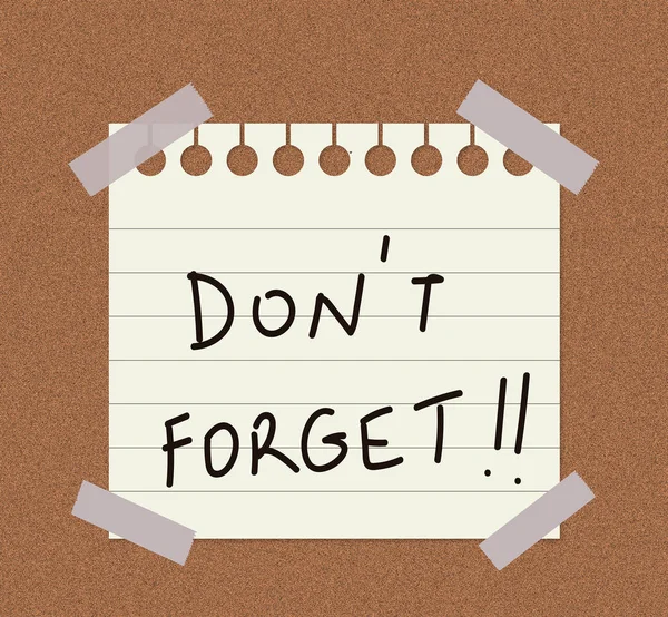 Cork arka plan üzerinde defter sayfası