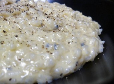 Gorgonzola ve armut risotto