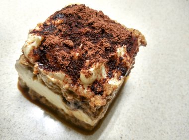 Tiramisu pasta (bir geleneksel İtalyan tatlı)