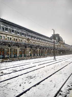 Canfranc (Huesca, İspanya kar yağışı)