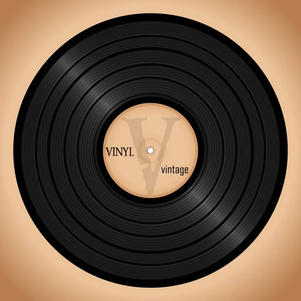 Disque vinyle, fond rétro — Image vectorielle