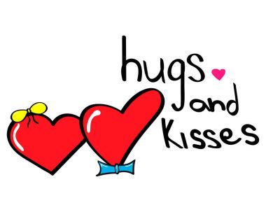 Kalp bir yay ve bir kravat kalp çocukla kızla.