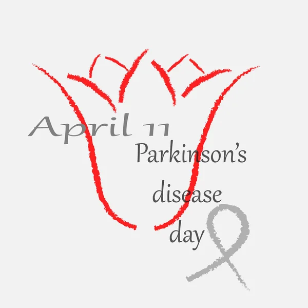 Dünya Parkinson günü için bir afiş vektör çizim.