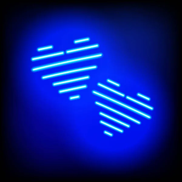 Parlak kalp. Neon işareti. Hazır tasarım, tebrik kartı, b