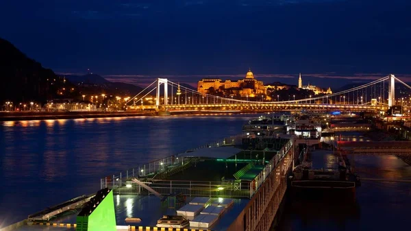 Gece sahne Tuna Budapeşte, Macaristan