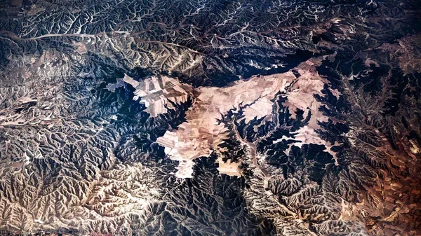Kırsal Andalusia, İspanya'nın havadan görünümü.