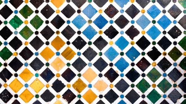 Nasrid Palace, Alhambra, Granada, Endülüs, İspanya döşenmiş duvar