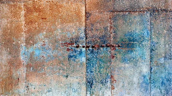 Colorful Grunge Rusty Metal Plate Background — Stock Photo, Image