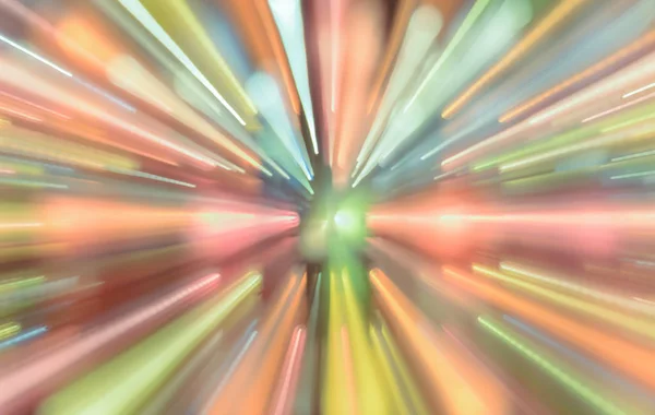 Fond de piste de lumières colorées floues abstraites utilisant la technique de zoom — Photo