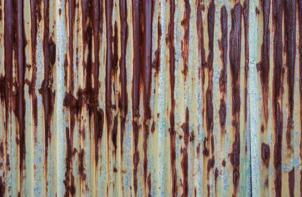 Rusty corrugated metal wal — Stock Photo, Image