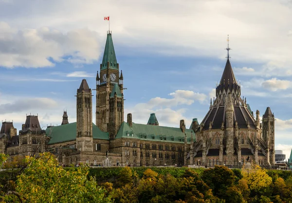 Parliament Hill Centre Block Library Ottawa Canadá — Fotografia de Stock