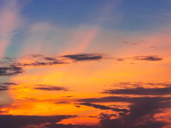 Dramatic Colorful Sunset Sky Background Sun Ray — Stock Photo, Image