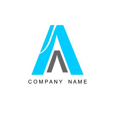 Bir mektup logo yaratıcı kavramı ile