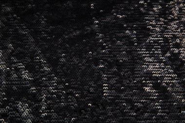 dikdörtgen parlak siyah kumaş ile pullu