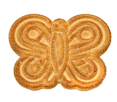 Beyaz arka plan üzerinde izole şeker kurabiye