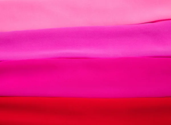 Fundo Multicolorido Tecido Chiffon Vermelho Rosa Dobrado — Fotografia de Stock
