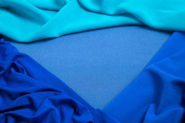 Pliegues Tejido Triangular Azul Como Abstracción Fondo — Foto de Stock
