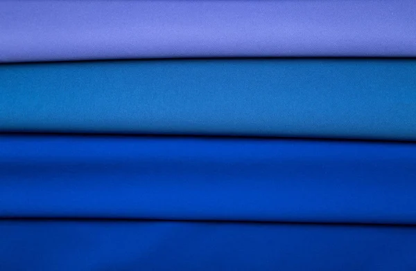 Pliegues Multicolores Tela Azul Azul Lila Rosa —  Fotos de Stock