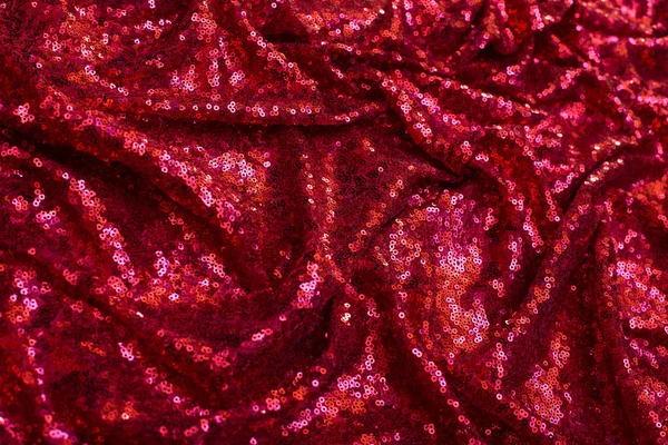 Bright Red Shiny Pleat Fabric Lined Backdrop — Stock Photo, Image