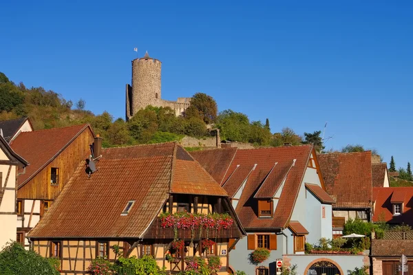 Stad Kaysersberg in Elzas, Frankrijk — Stockfoto