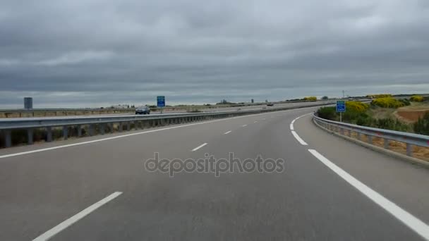 Плоское шоссе в Европе — стоковое видео