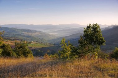 Corbieres, Güney Fransa'da kırsal manzara