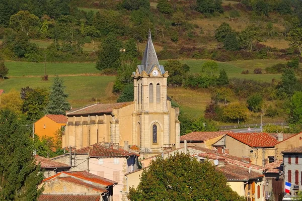 Kyrkan Puivert i Frankrike — Stockfoto