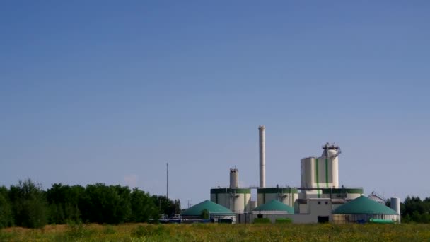 Modern biogáz üzem, megújuló energia — Stock videók