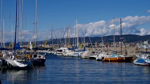 Muggia Marina en Italia — Vídeo de stock