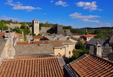 La Couvertoirade bir ortaçağ Fransa'da şehir müstahkem