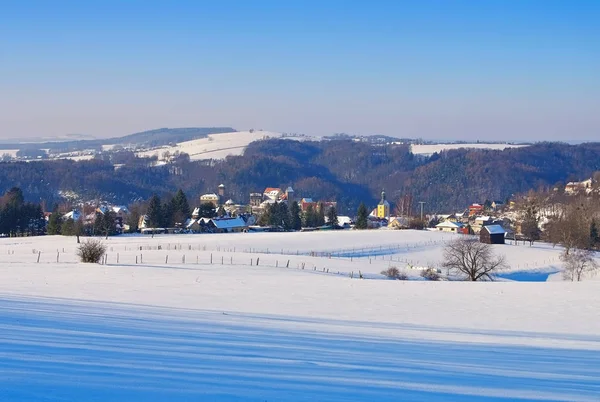 The town Hohnstein in winter — Stock Photo, Image