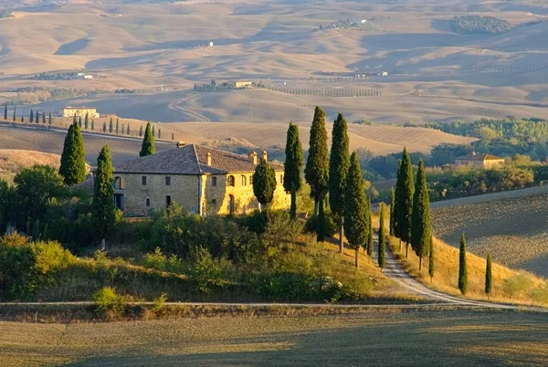 Paesaggio in Toscana in autunno — Foto Stock