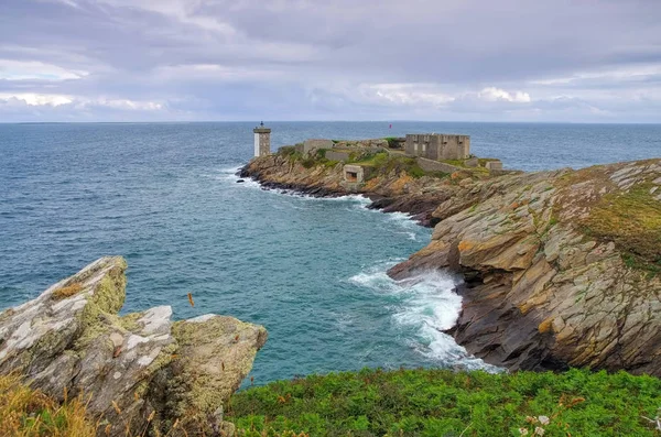 Kermorvan lighthouse in Brittany — Stock Photo, Image