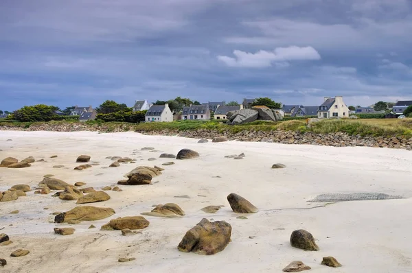 Kerlouan Strand in finistere in der Bretagne — Stockfoto