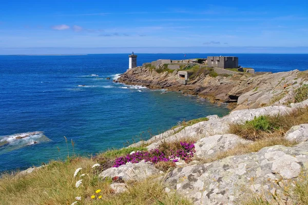 Kermorvan vuurtoren in Bretagne — Stockfoto