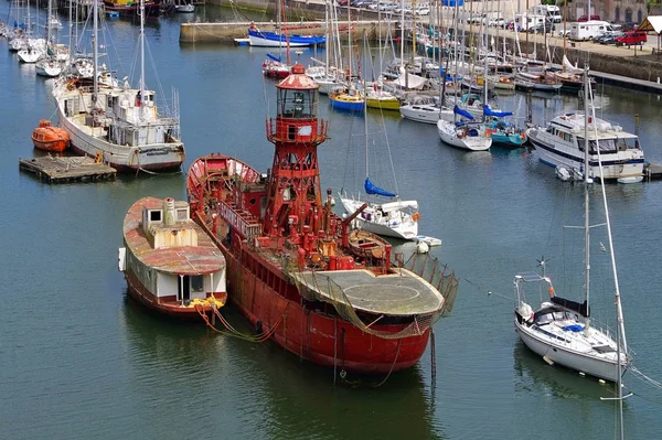 Lightvessel Scarweather v přístavu Douarnenez — Stock fotografie