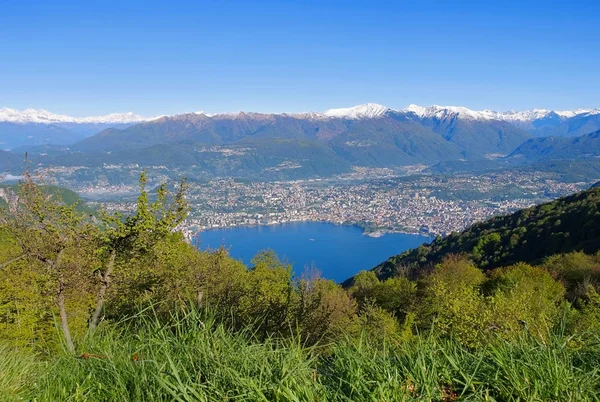 Lake Lugano as seen from Sighignola — Stock Photo, Image