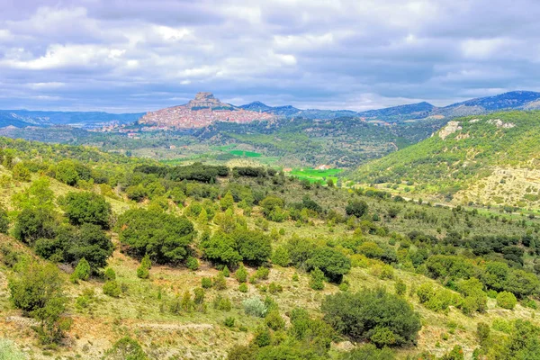 Het oude middeleeuwse stadje Morella in Spanje — Stockfoto